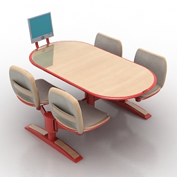 Bowling table 3d model