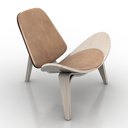 Chair Hans J Wegner Three Legged 3d model