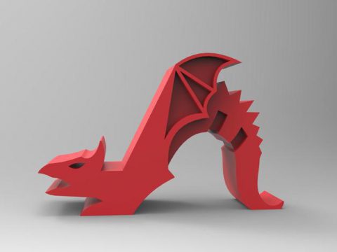 3D Dragon Phone Holder model