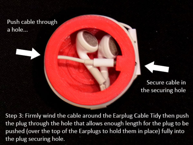 Earplug Cable Tidy- Protects Earplugs and secures the cable