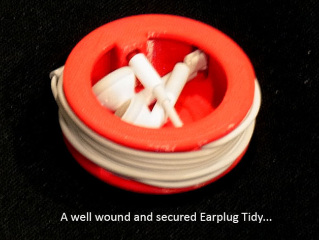 3D Earplug Cable Tidy- Protects Earplugs and secures the cable model