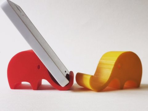 Elephant smart phone holder 3D model