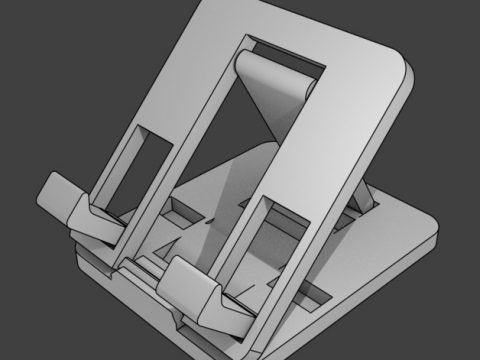 Flat-fold Flippin' Phone Stand 3D model