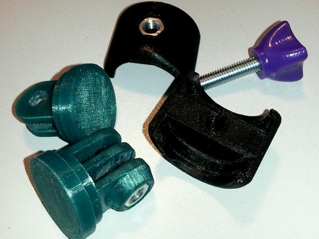 3D GoPro 360 rotating swivel mount model