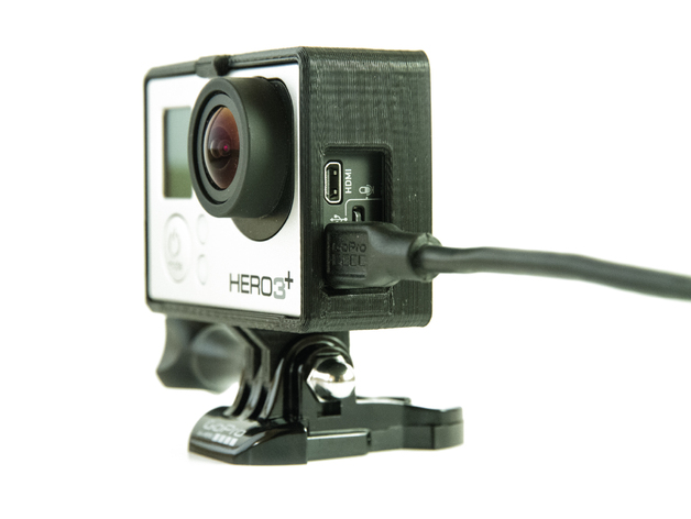 GoPro Frame (Hero 3 / 4) & Bacpac 3D model
