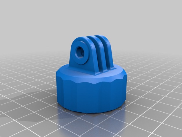 3D GoPro Plastic Bottle Cap Mount model