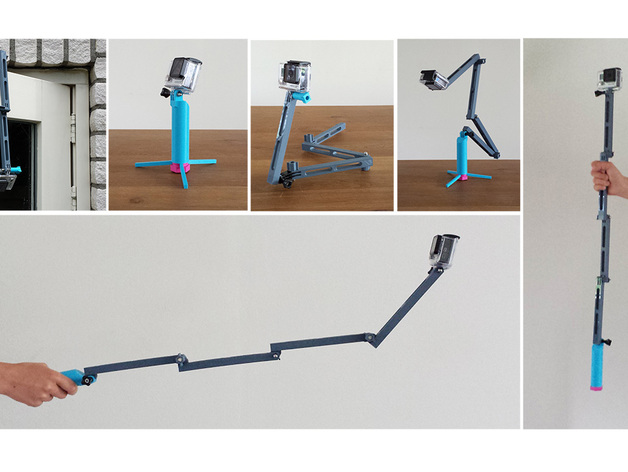GoPro counter balance folding stick 3D model