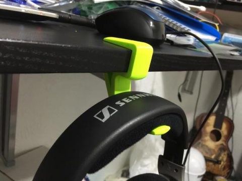 Headphone Hook - 19mm Desktop (Ikea Bjursta) 3D model