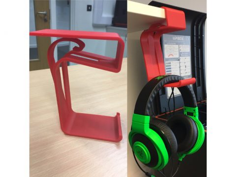 Headphone stand for a desk or shelf 3D model
