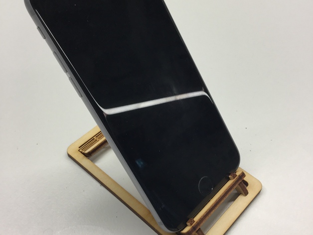 Laser cut living hinge phone stand