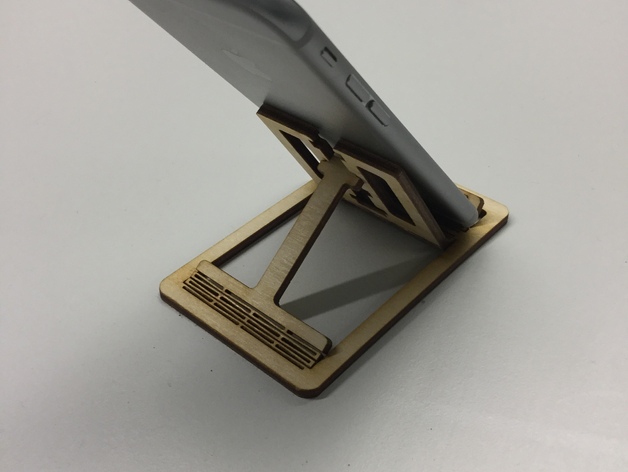 Laser cut living hinge phone stand