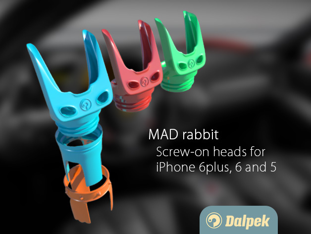 3D MAD rabbit - iPhone Car Holder v 2.0 model