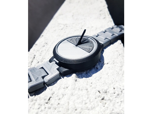 Mechanical Sun Dial Watch 3D model