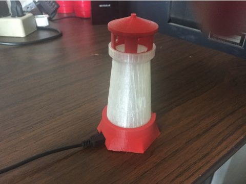 Mini Lighthouse re-mix lighted with neopixels 3D model
