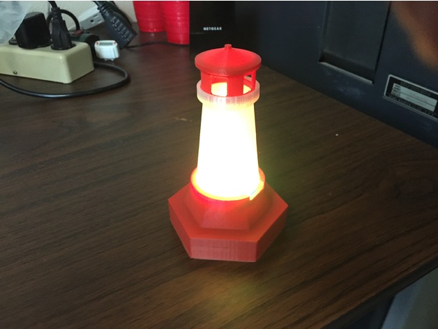 Mini Lighthouse re-mix lighted with neopixels