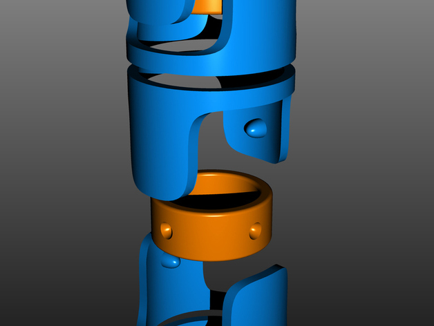 Modular hollow universal joint for cable management