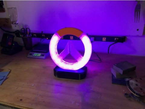 Overwatch Logo Stand LED Edition 3D model