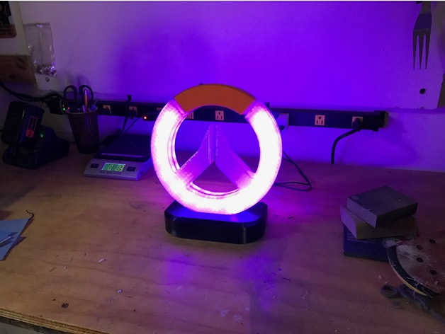 Overwatch Logo Stand LED Edition 3D model