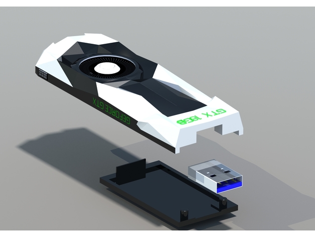 3D Pendrive Case - NVIDIA Geforce Founder Edition model