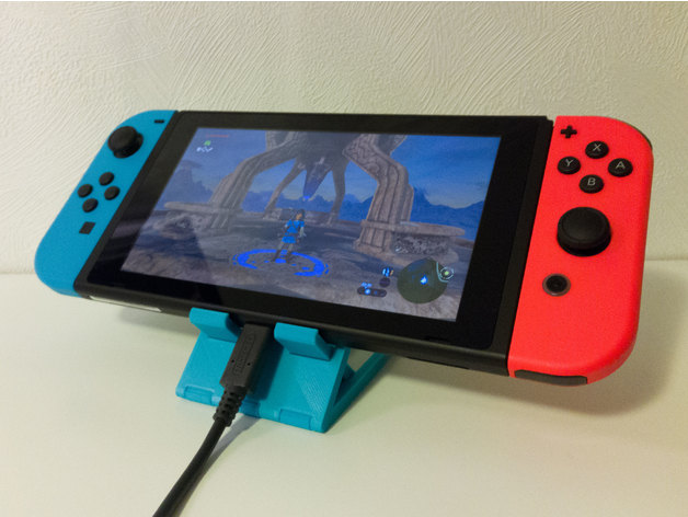 Print-in-Place Folding Nintendo Switch Stand 3D model