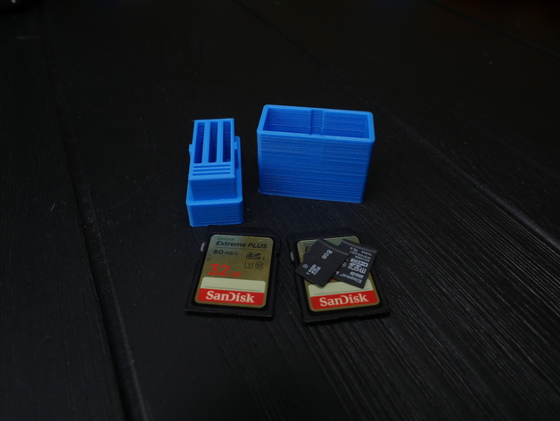 3D SD and Micro SD Card Holder model