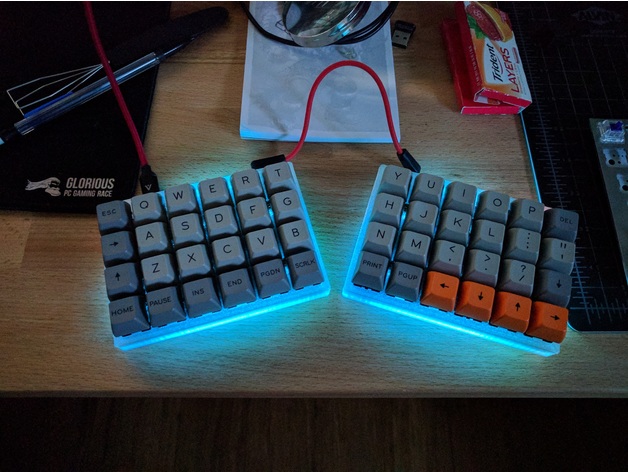 Let's Split Keyboard Plate & Case