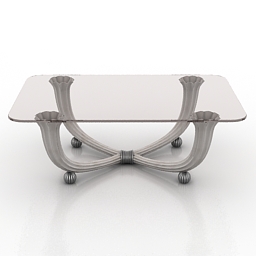 Table Chelini Argento chiaro 3d model