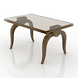 Table art deco 3d model