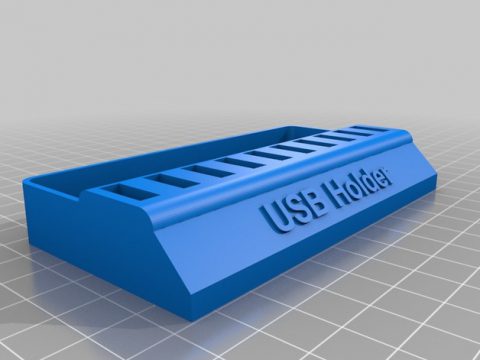USB Holder with storage box 3D model