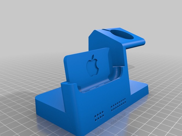 3D iPhone 6 Dock w/ Integrated Apple Watch Charging Station model