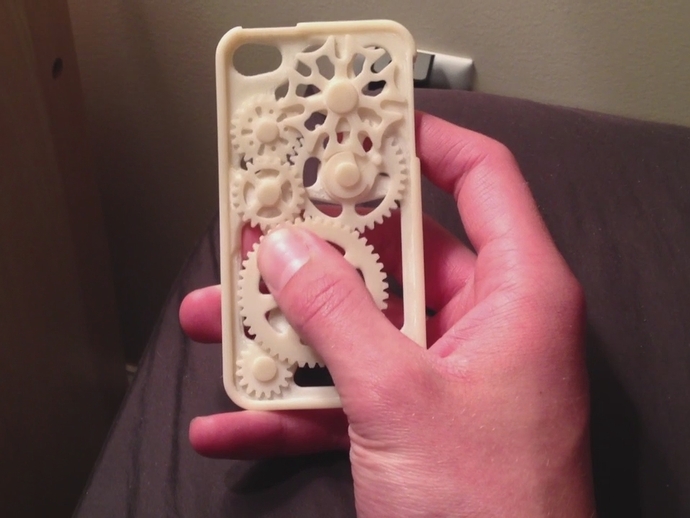 iPhone Gear Case with Geneva Mechanism 3D model