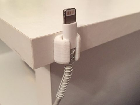 Cable holder for night stand 3D model