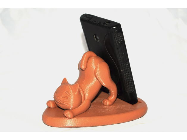 3D Cat cell phone holder  model