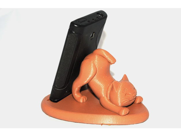 Cat cell phone holder Free 3D models