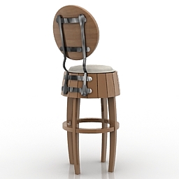 Chair bar bear 3d model