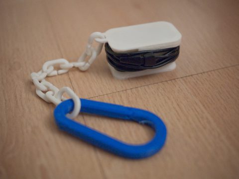Earbud Box v4 with Keychain 3D model