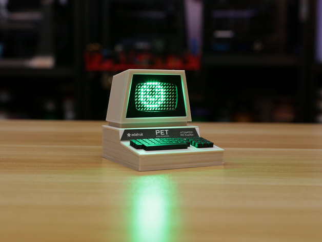 Mini Commodore PET with Charlieplexed LED Matrix 3D model