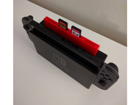 Nintendo Switch Cartridge Holder for Dock / Stand - 4 slot 3D model