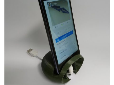 Phone Stand with Amplifier 3D model