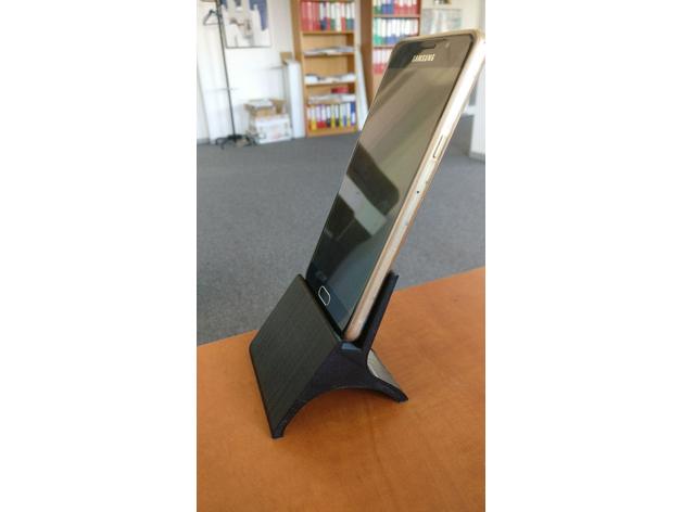 3D Phone stand with charging calbel slot model