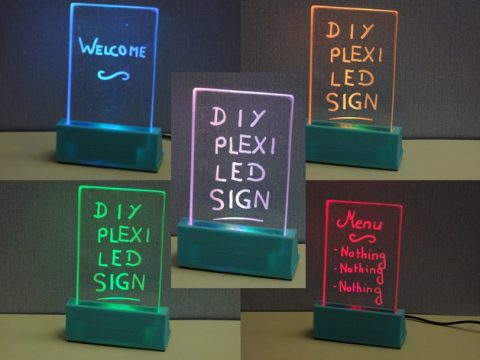 Plexiglas LED sign 3D model