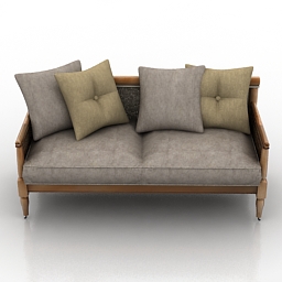 Sofa Barbara Barry Baker 3d model