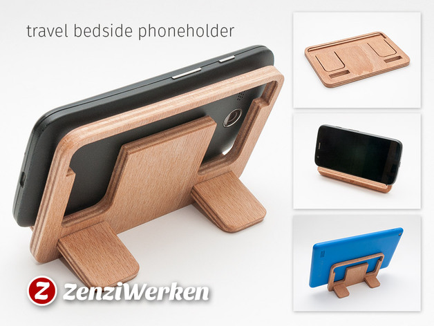 Travel Bedside Phoneholder cnc/laser 3D model