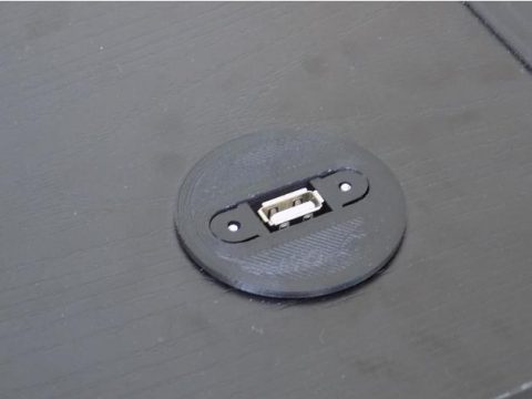 USB Desk Grommet - Round 3D model