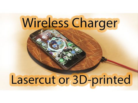 Wireless charger for cellphone or smartwatch 3D model