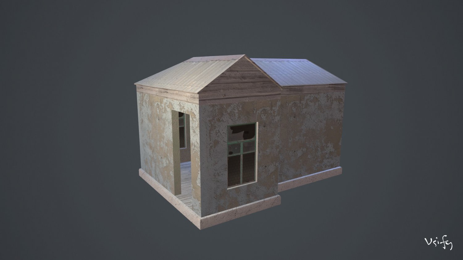 3D Abandoned house model