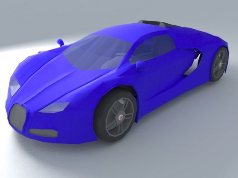 Bugatti Veyron Low Poly 3D model