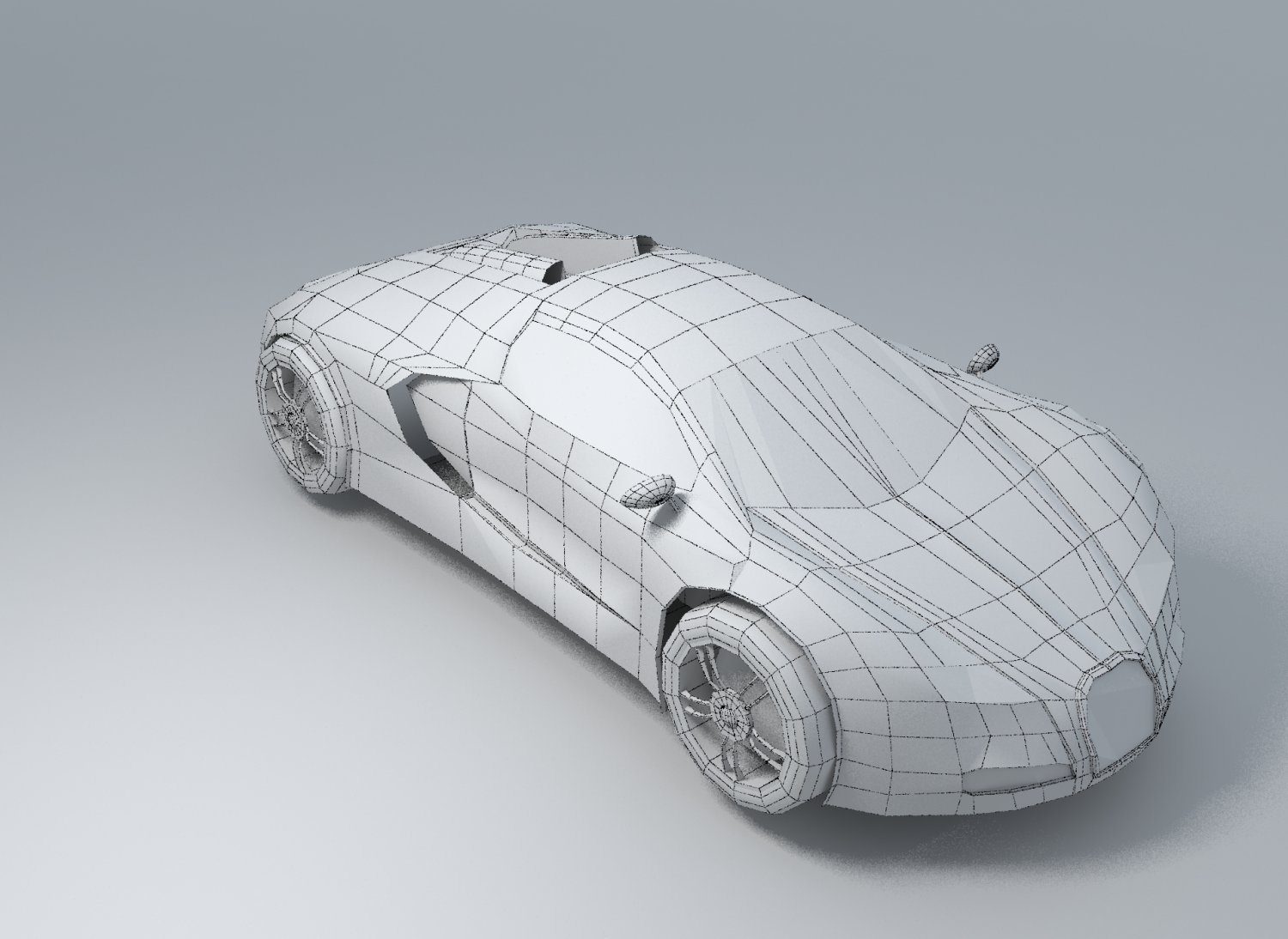 Bugatti Veyron Low Poly