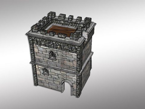 Castle tower 3D model