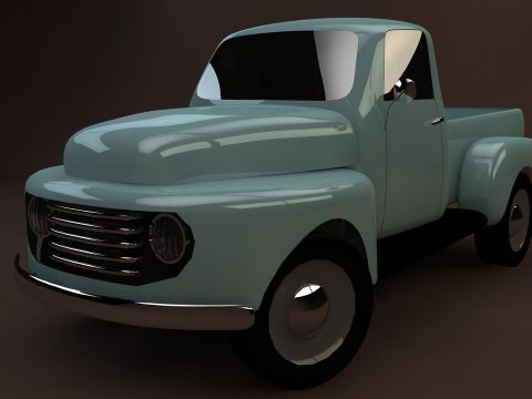 Ford F-1 pickup low-poly 3D model